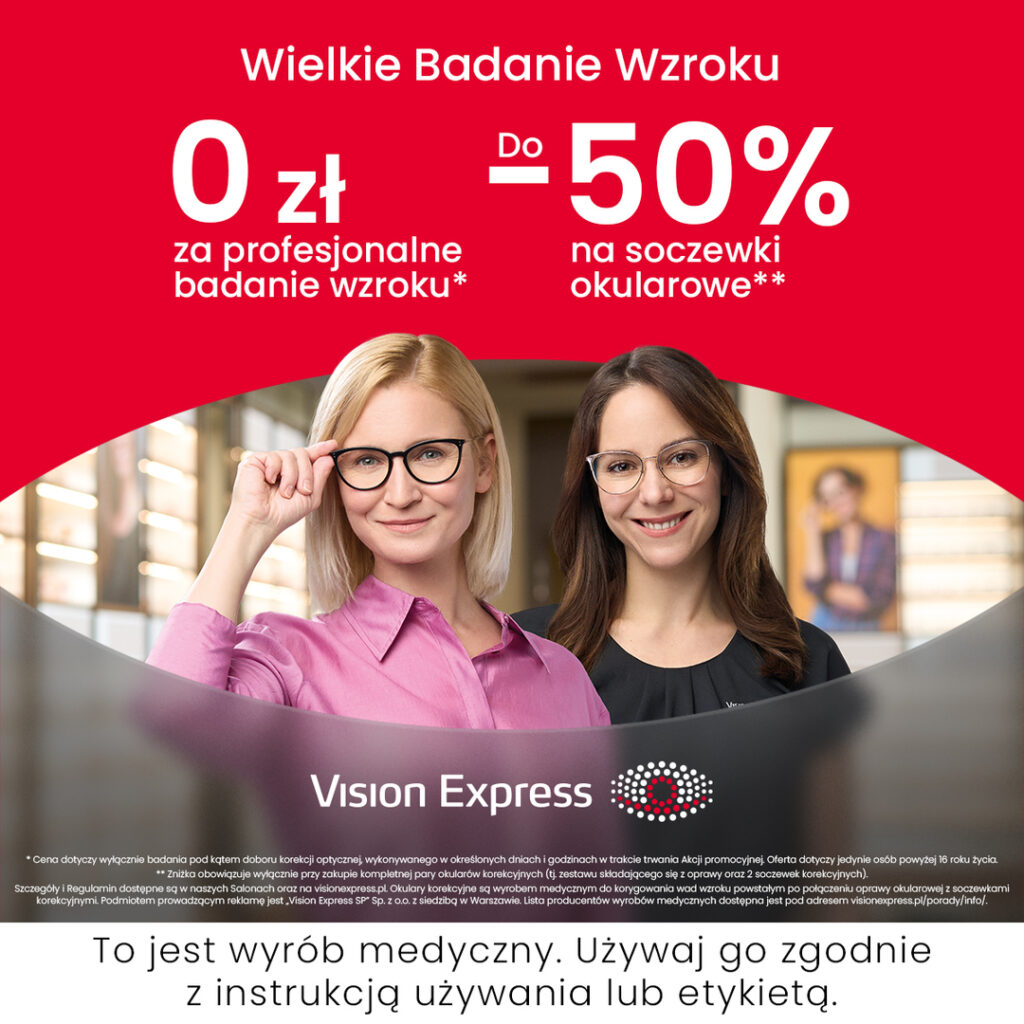 VISION EXPRESS: wielkie badanie wzroku