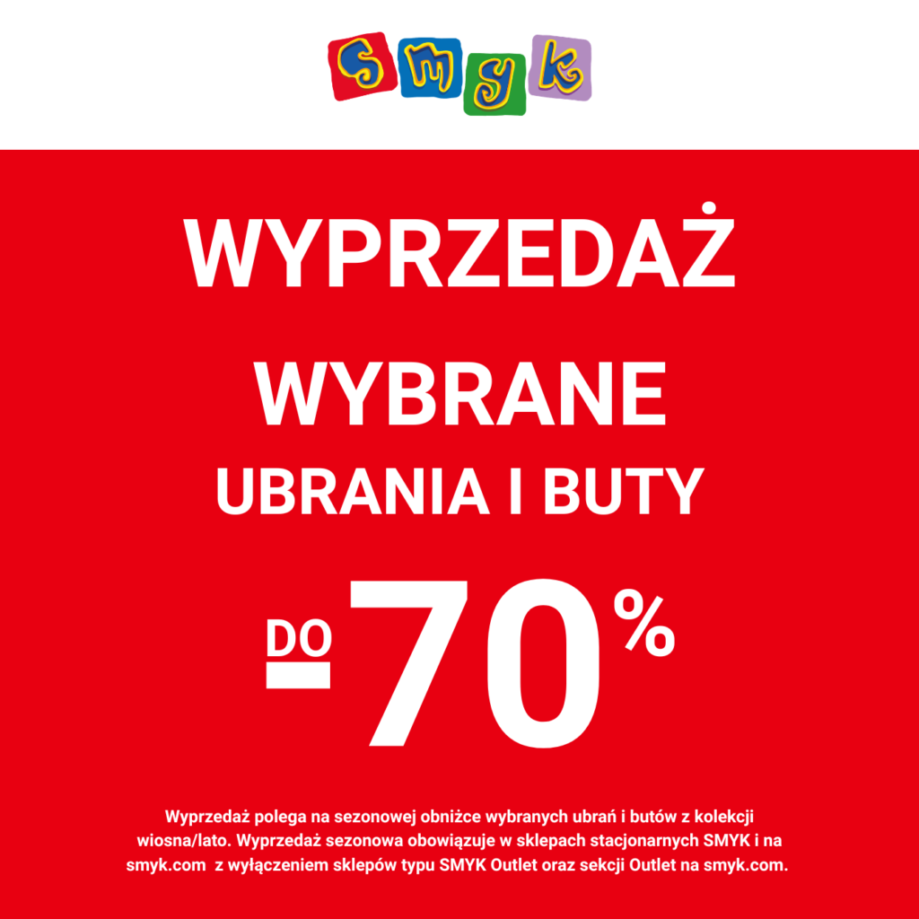 SMYK: wyprzedaż letnia do -70%